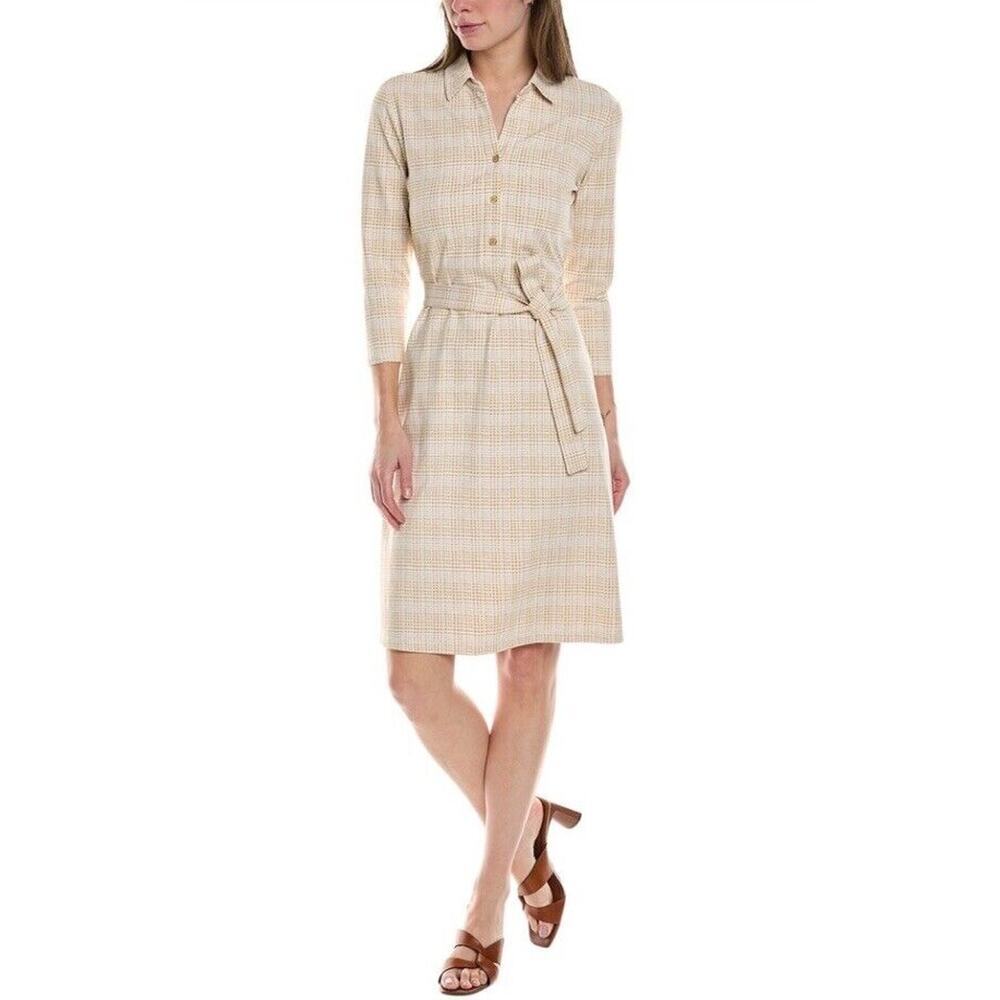 J. McLaughlin Beige Long Sleeve Dress